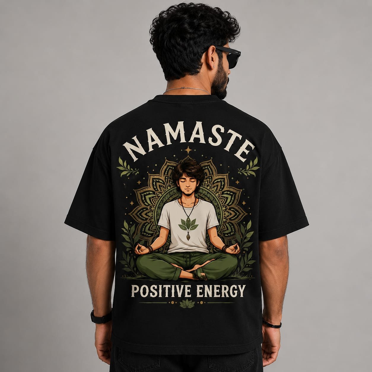 yoga Oversized T-shirts Men (Black)