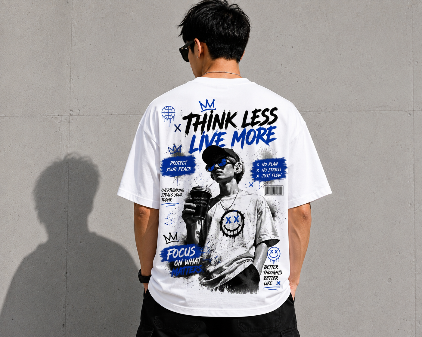 Oversized Streetwear T-Shirt (White)